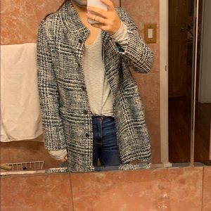 Zara quilted tweed jacket coat